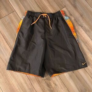 Nike Grey Athletic Swim Shorts Men Medium‎